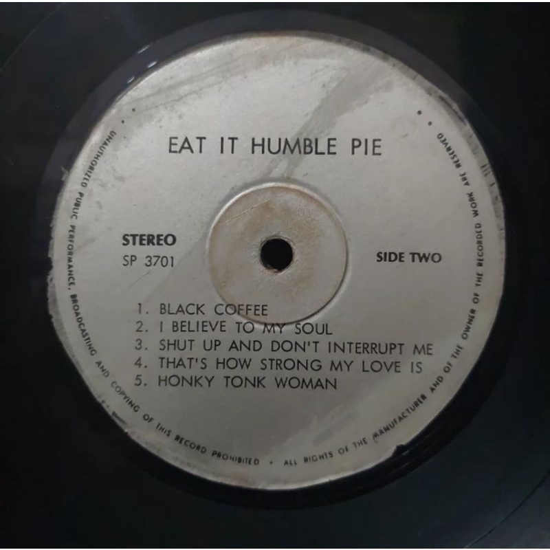 Vinyl Piringan Hitam 12 inch Eat It Humble Pie