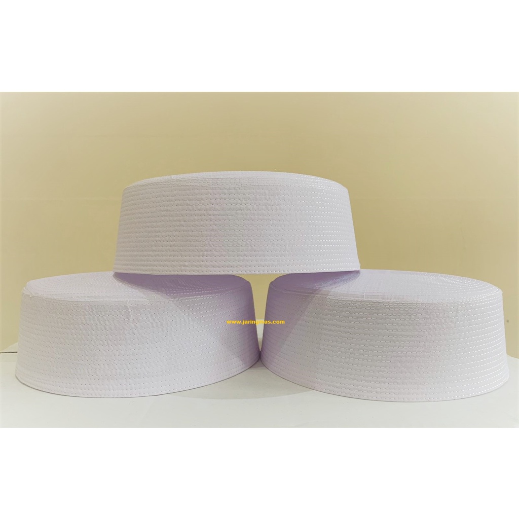 Peci Kalbut Pendek Peci Palembang Peci Batok Jaring Mas Polos Putih