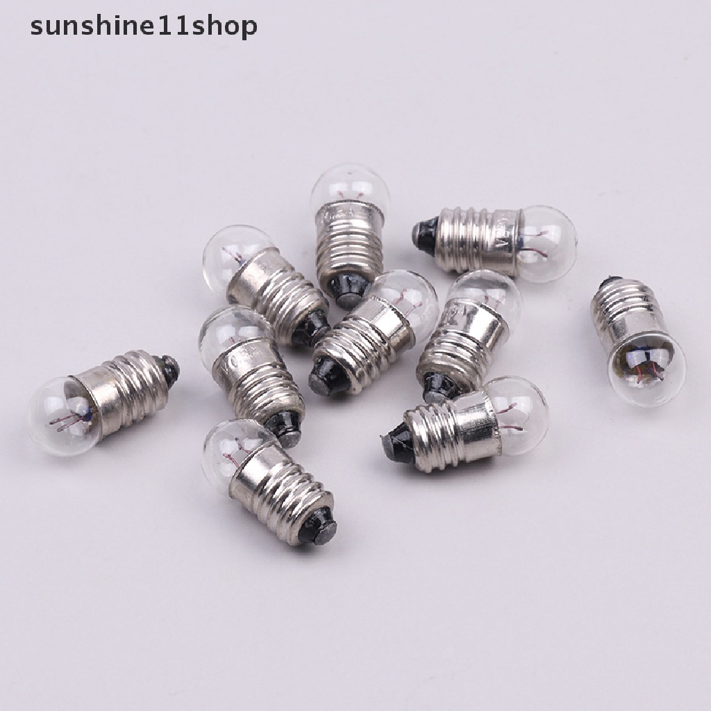 Sho 10PCS Miniatur Bulat 0.3A 2.5V Lampu Kecil Untuk Bohlam Percobaan Siswa N