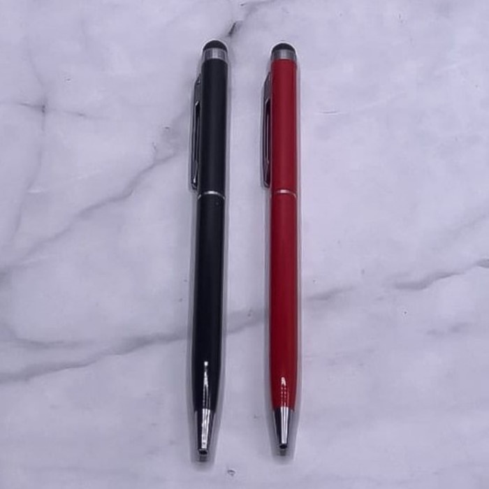 

Pulpen Paku Metal Stainless steel Stylus + Grafir Laser 1 Sisi + Box - Hitam