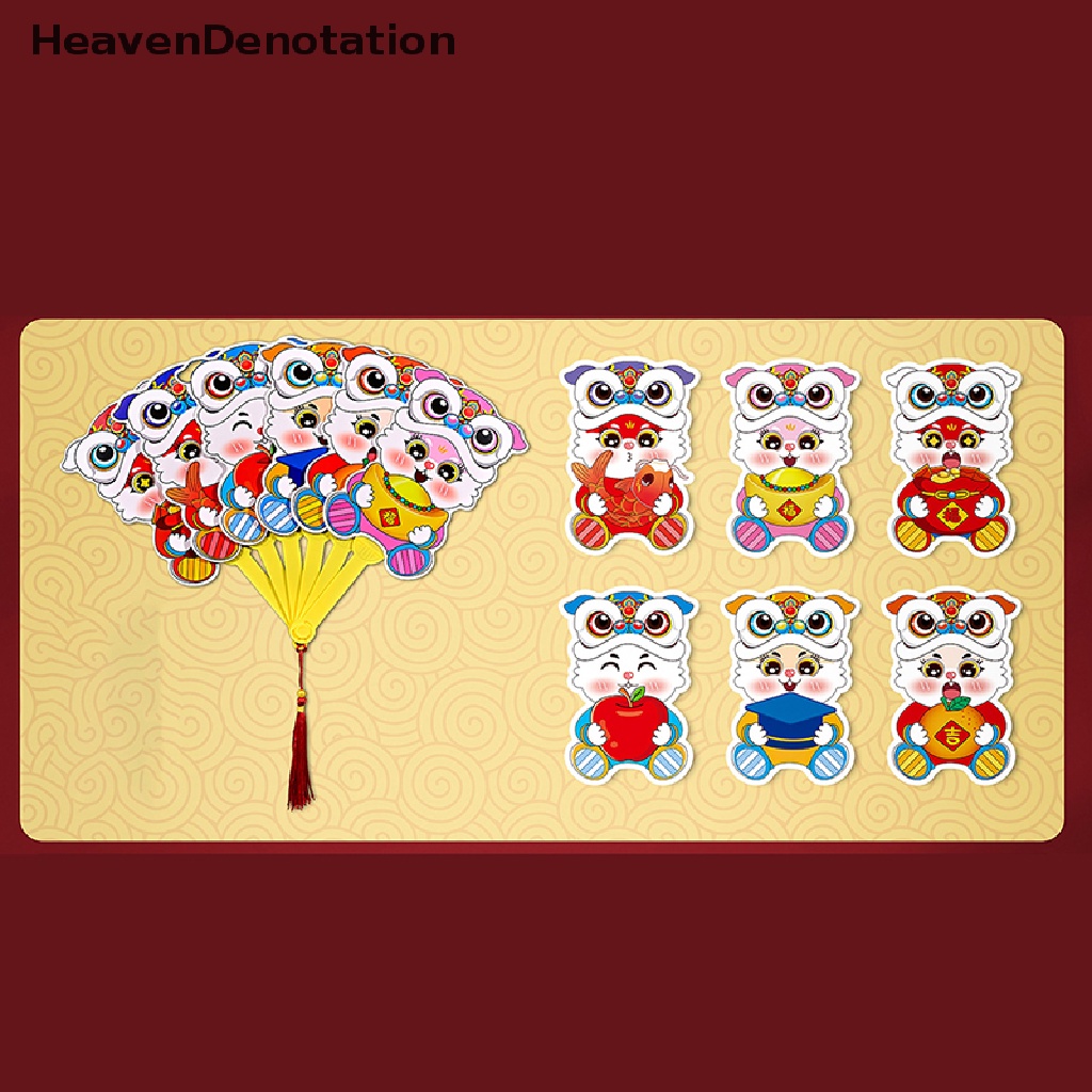 [HeavenDenotation] Kreatif Tahun Baru Amplop Merah Bentuk Kipas Hongbao Chinese Spring Festival Red Pocket Best Wish Lucky Money Pockets Gift Bag HDV