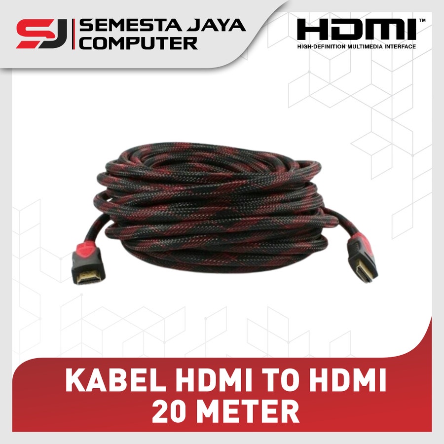 KABEL HDMI TO HDMI 20 METER JARING