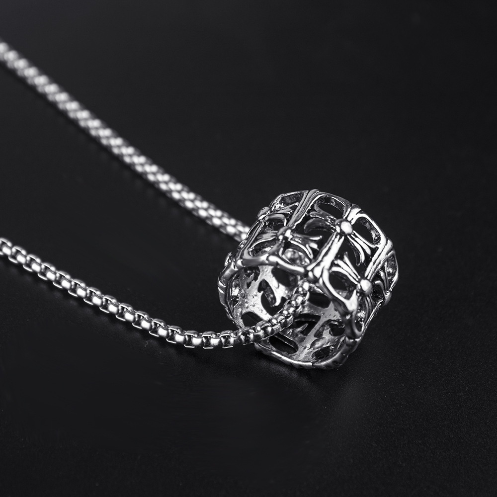 Kalung Dengan Liontin Cincin | Sendok Garpu Bahan Stainless Steel | Bahan Titanium Steel | Kalung Rantai Dengan Liontin Untuk Pria / Wanita