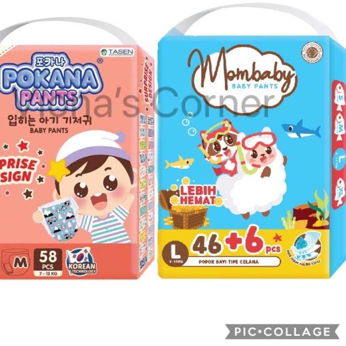 ✨Grosir✨ Pokana Pants Unisex Jumbo Bags Size S60/M58/L48 /XL42/XXL36/ MomBaby Pants S54+6/M50+6/L42+