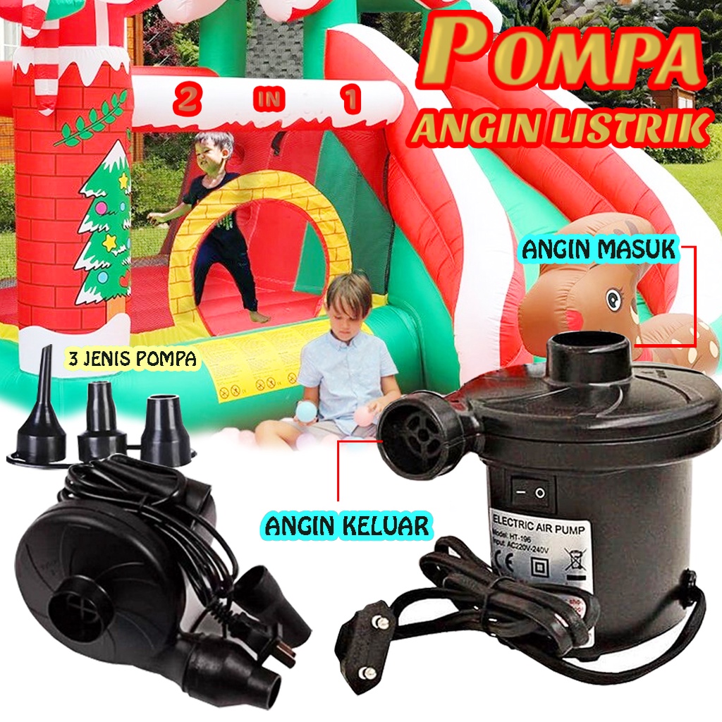 Pompa Angin Listrik 2IN1 AC Electric Air Pump/ Pompa Kolam