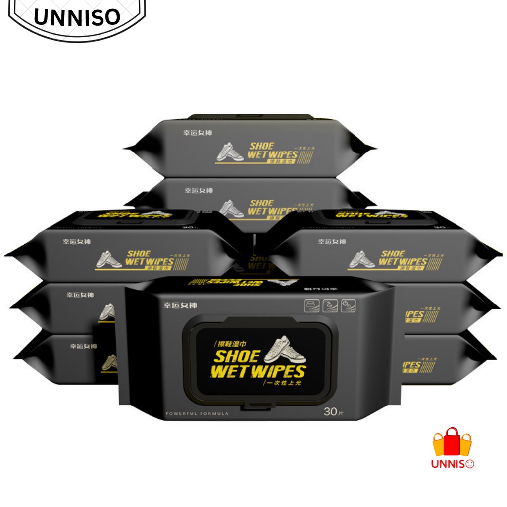 UNNISO - Tissue Pembersih Sepatu  Quick Wipes Shoes Isi 30pc