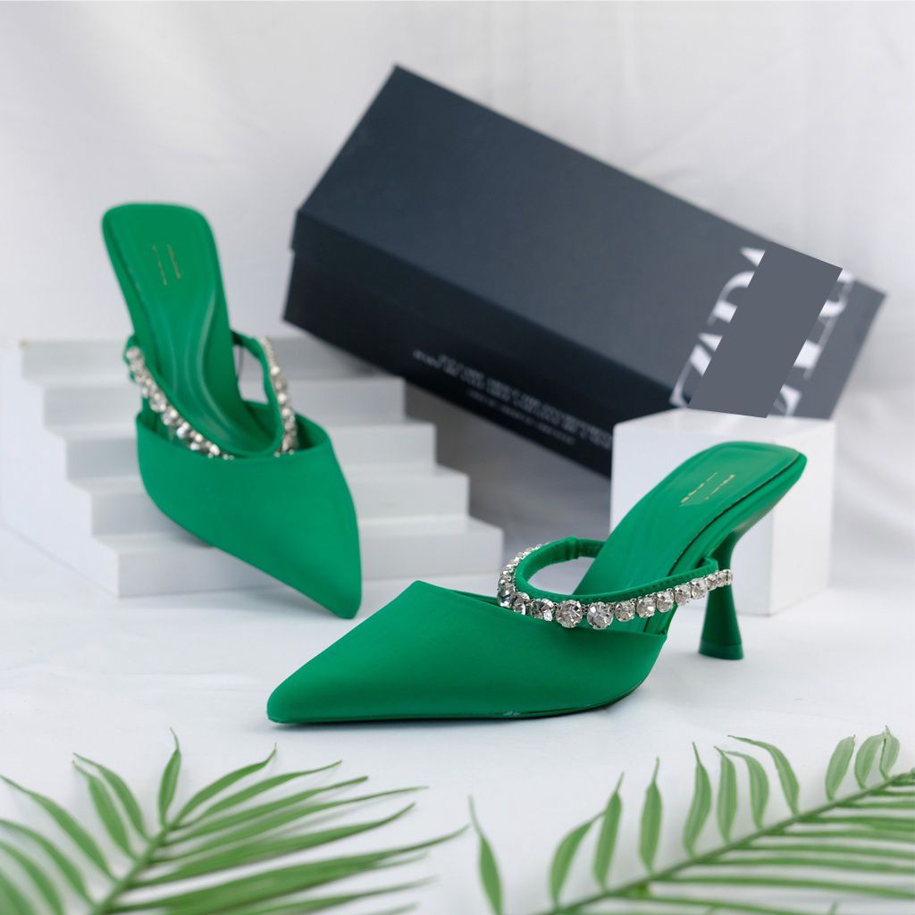 [7.7 Boombastis Sale⚡] - SEPATU WANITA MULES HIGH HEEL ZS427 PREMIUM IMPORT
