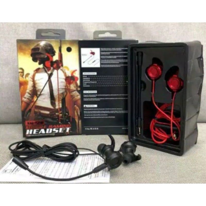 EARPHONE GAMING GM-007 MOBILE LEGEND PUBG/HEADSET MOBILE GAMING MIC