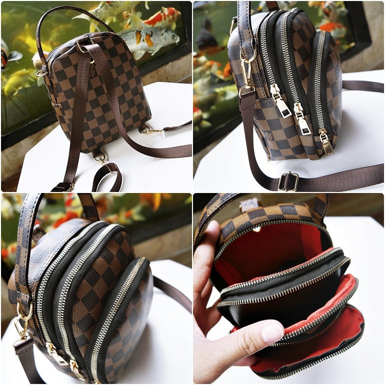 Akaci Tas Selempang 3 ruang 03-6430 fashion slingbag bisa dijadikan Ransel ada lubang headset korea THR