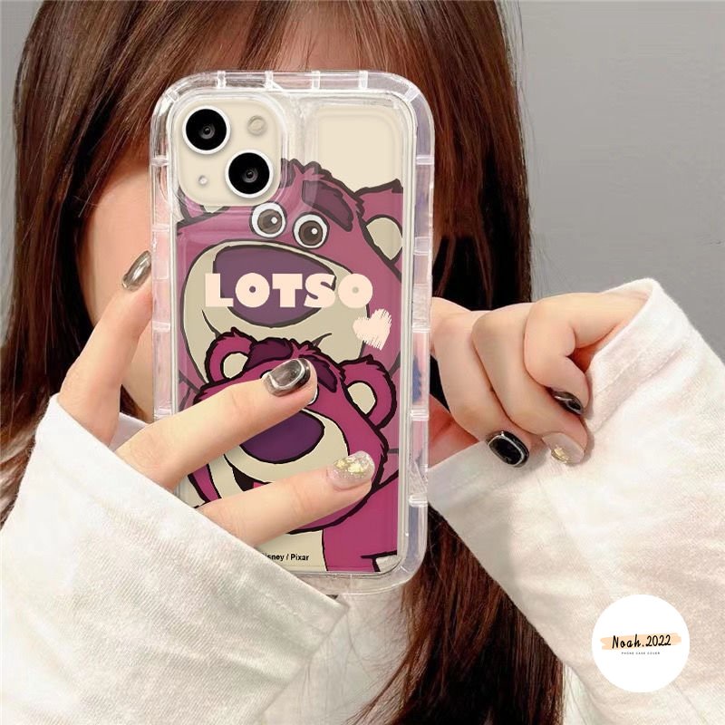 Case Manyo Beruang Strawberry Lucu Vivo Y02 Y33s Y30i Y12S Y12 Y22 Y21s Y20S Y21 Y20i Y12i Y15s Y91C Y1S Y21T Y33Y Y50 Y30 Y17 Y35 Y11 Y21A Y20 Y91 Y15Y 15A Y93 Y95 Airbag Soft Case