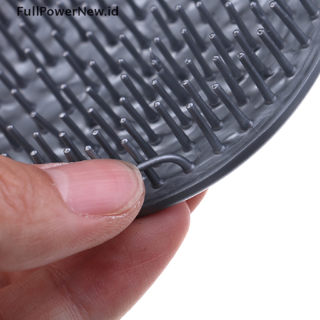 Power Shower Sikat Keramas Rambut Sisir Pijat Silikon Kulit Kepala Perawatan Sikat Rambut Anti Selip ID