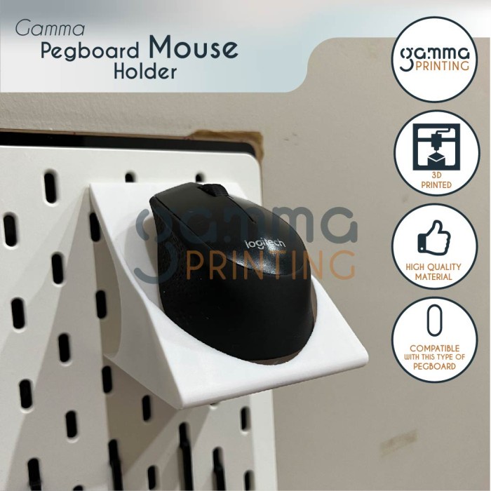 Pegboard Mouse Display Stand Holder Hook Rak Shelf Gamma