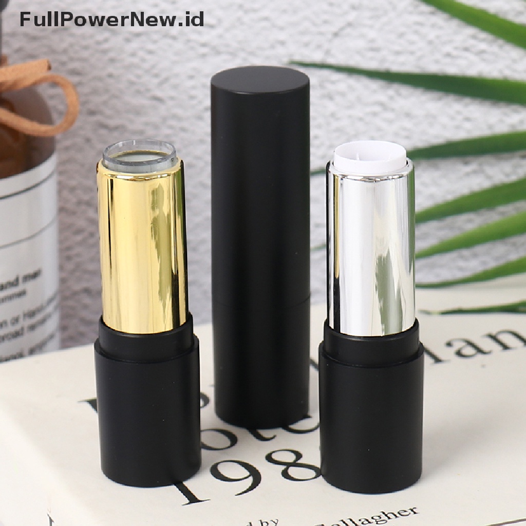 Power Bulat Kosong 12.1mm Tabung Bibir Lip Balm Wadah Lip Shell Packaging Kosmetik Isi Ulang ID