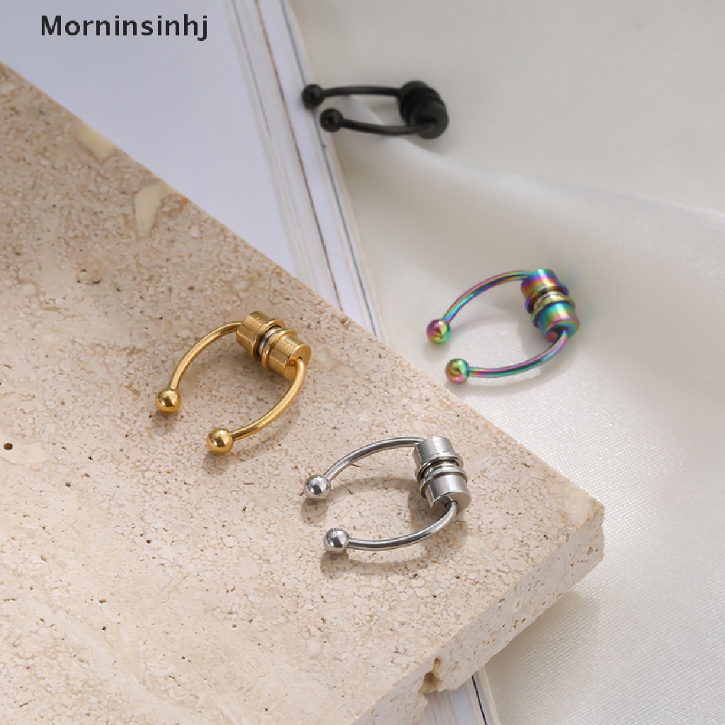 Mornin Nose Ring Hoop Septum Rings Magnet Punk Tubuh Palsu Hip Hop id