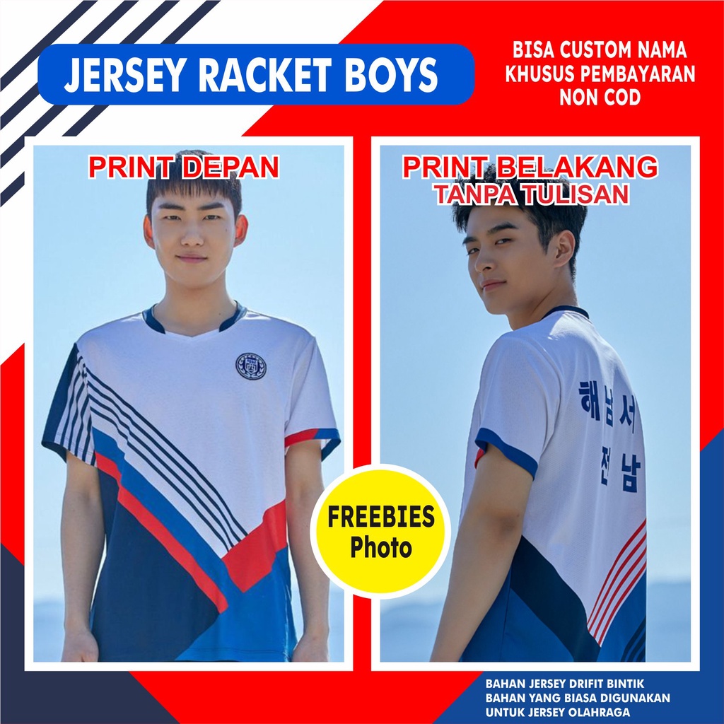 JERSEY RACKET BOYS KDRAMA KOREA KAOS JERSEY BADMINTON