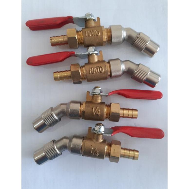 kram steam bengkok nozzle + kran hato bengkok rt3