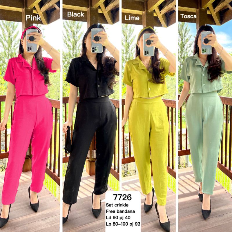 SET STELAN CRINKLE+BANDO MV-7726 IMPOR