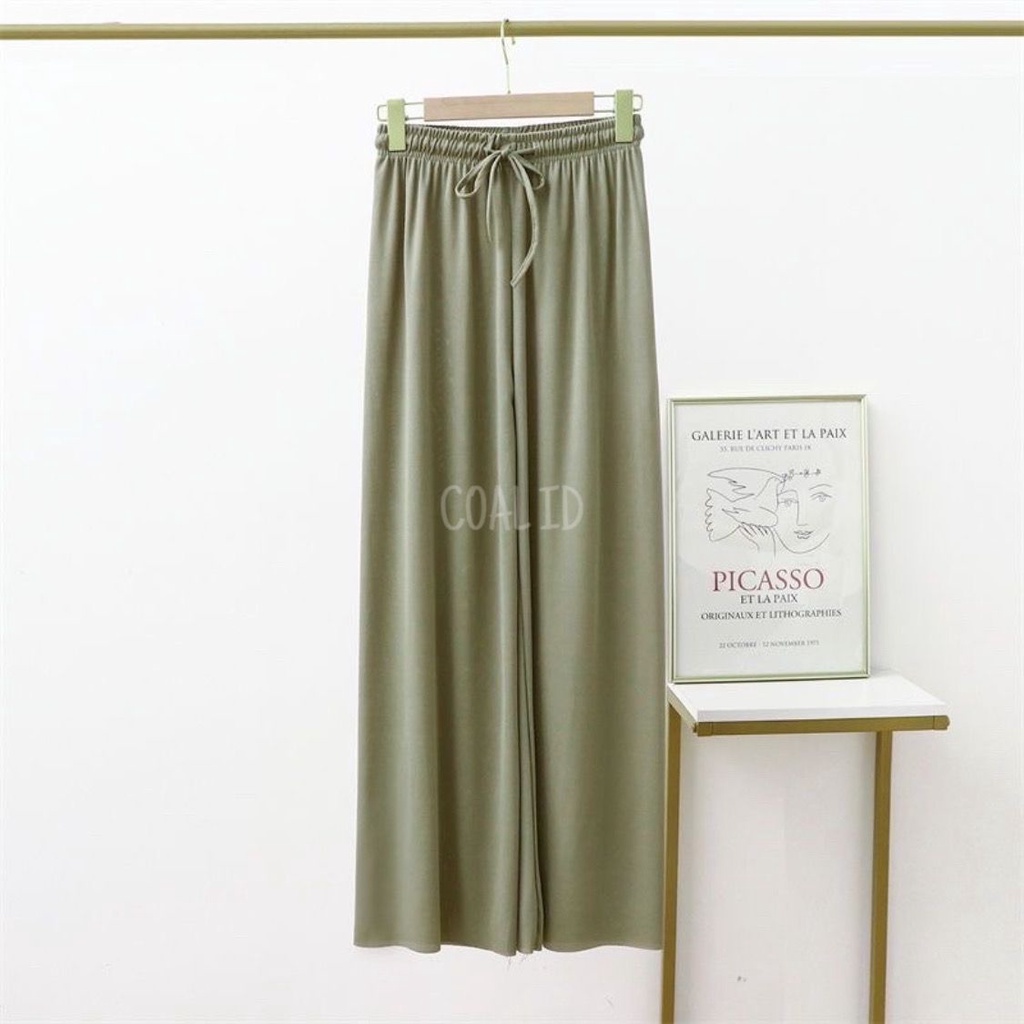IRENA Celana Panjang Highwaist Pants Rayon Celana Santai Panjang Wanita