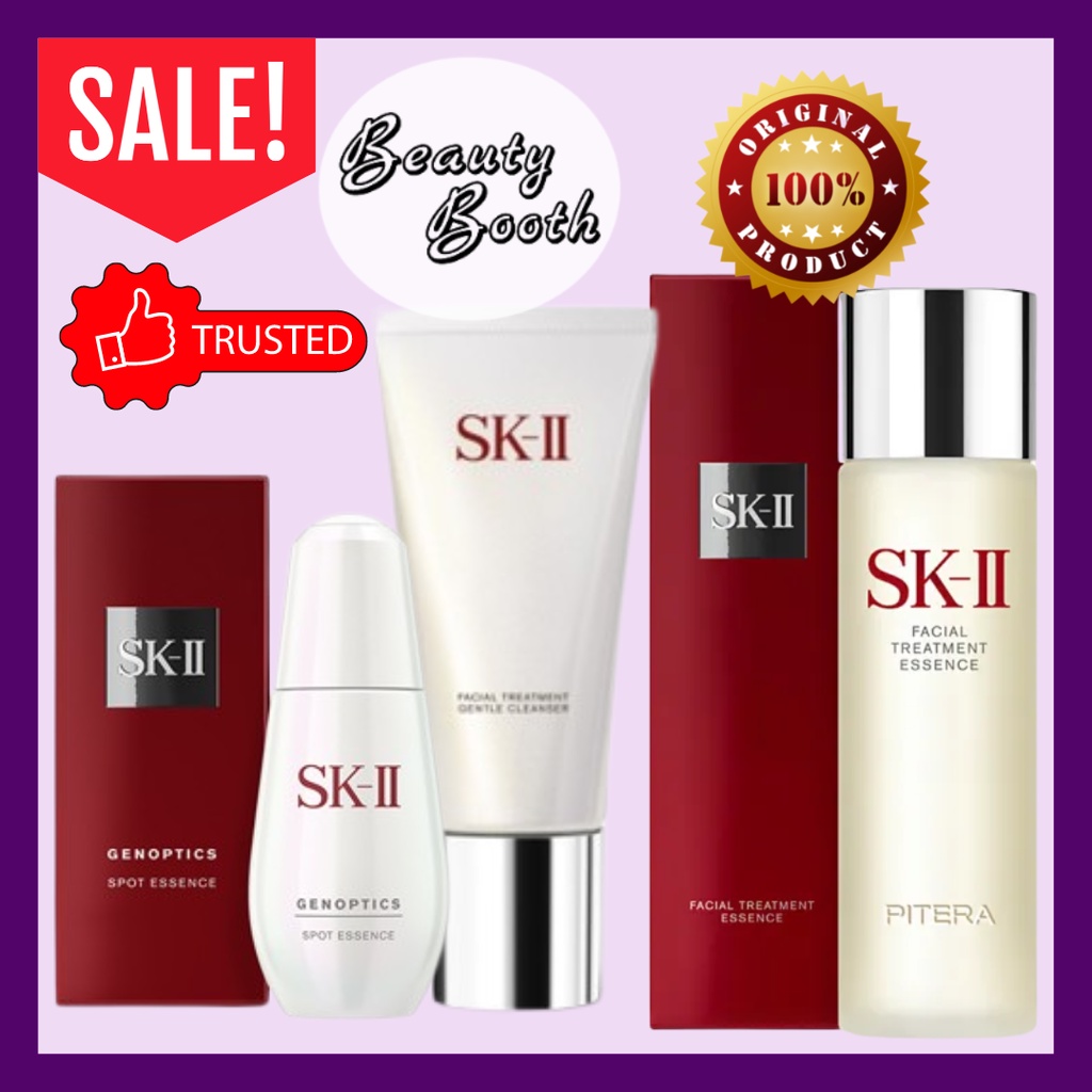 SK-II SKII SK2 PAKET FLEK FTE 75ml + Cleanser 120gr + SPOT Essence 50ml