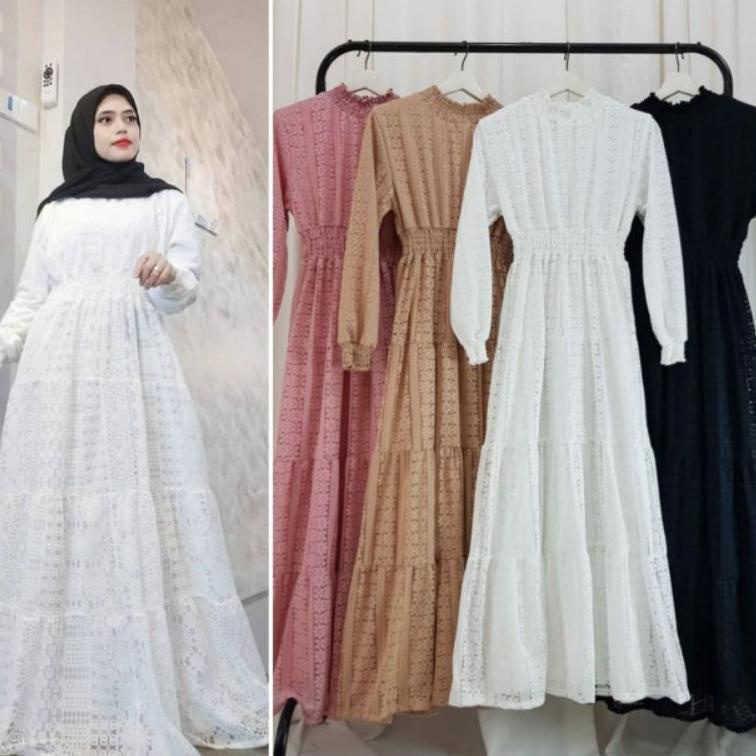 Chekout Gamis brukat / Gamis kondangan / Maxy brukat / Neria Maxy dress