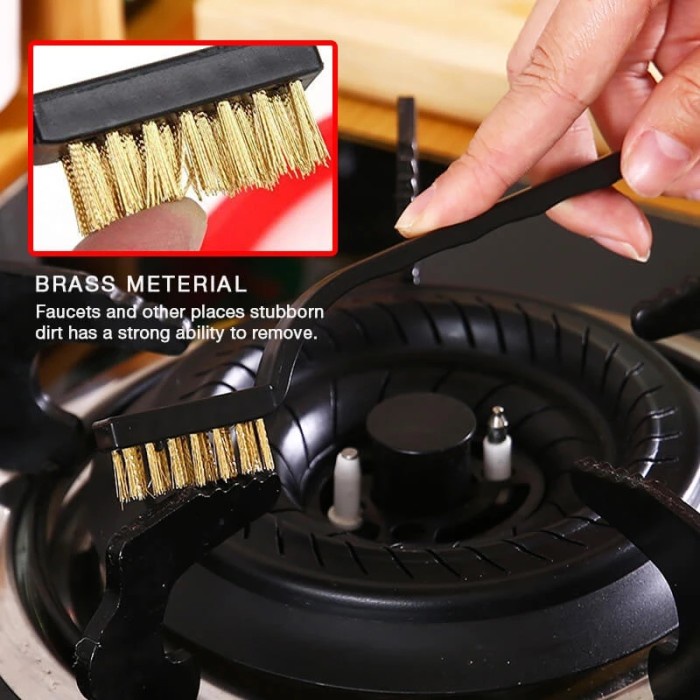 Sikat Kawat Baja Nylon Mini 1 set 3Pc Wire Brush Set Mesin Kompor Besi