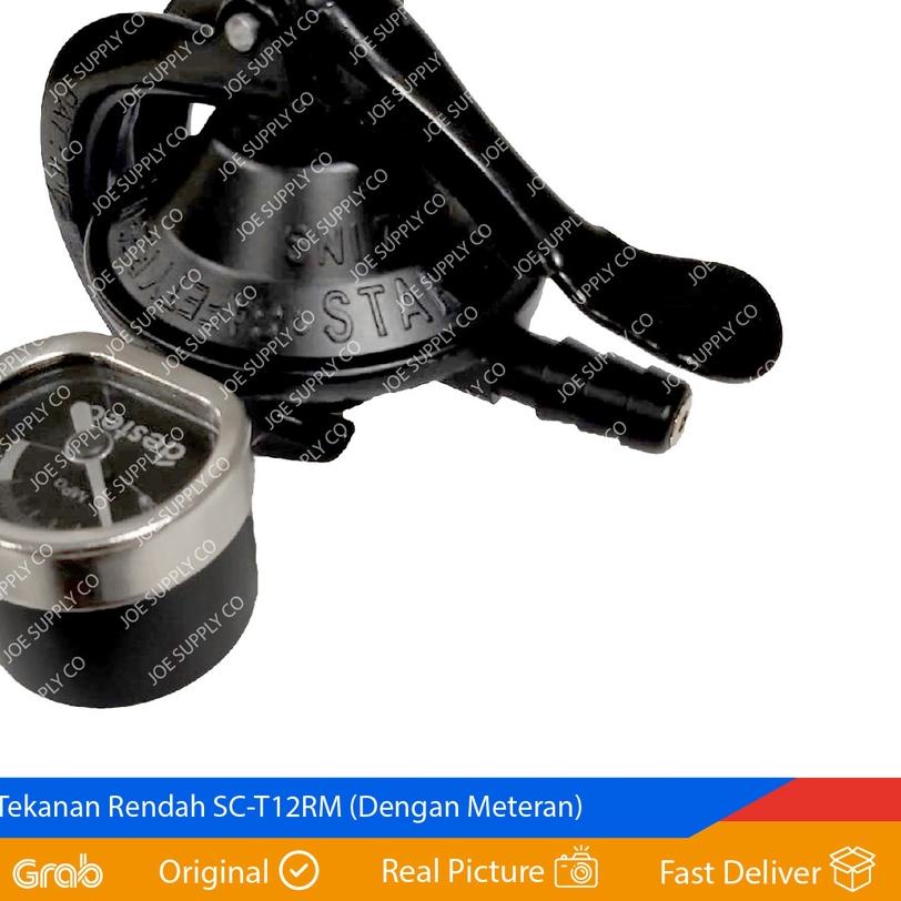 ☺ Regulator Gas SC-T12RM BLACK / Regulator Gas LPG Tekanan Rendah Starcam ➹