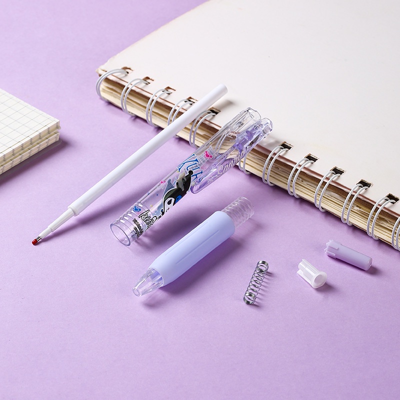 [Harga Grosir] [Warna Random] Kartun Lucu Sanrio Press Gel Pen Kawaii Cinnamoroll Kuromi Melody 0.5mm Hitam Roller Ball Pen Pena Tulisan Siswa Perlengkapan Kantor Sekolah
