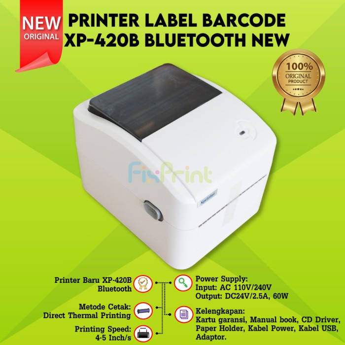 XPRINTER XP-420B 420B USB Thermal Printer Barcode Label Stiker