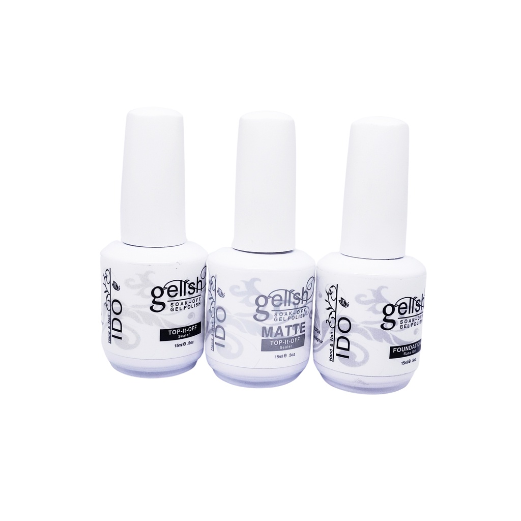 Gelish Ido Base coat, Top Coat Nail Polish / Kutek Kuku