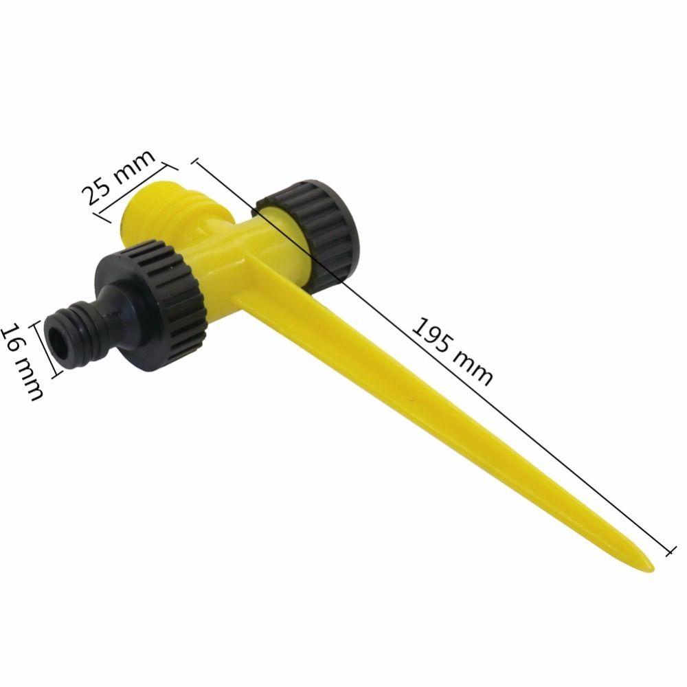 Sprinkler Agustina Setelan Pertanian Kuning Untuk Rocker Taman Dengan Double Outlet Fixing Bracket Jet Spinkler