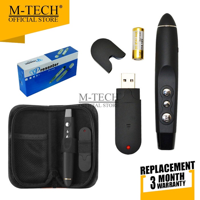 

[[JNT COD]] M-TECH ORIGINAL LASER POINTER PP1000 ALAT WIRELESS PRESENTASI