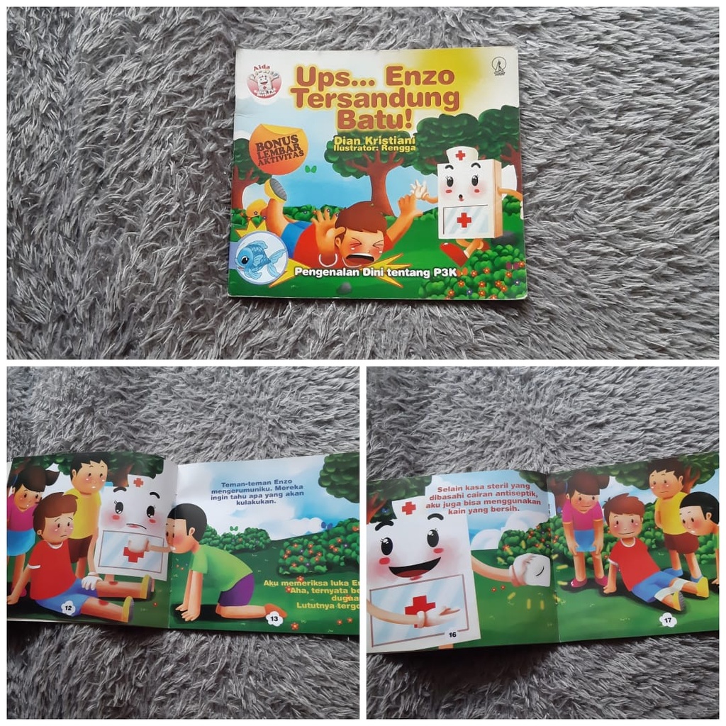 Ups Enzo Tersandung Batu pengenalan dini tentang p3k buku anak bekas second preloved
