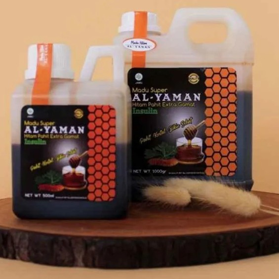 

Madu Hitam Pahit Super Al Yaman Extra Gamat Insulin 1KG