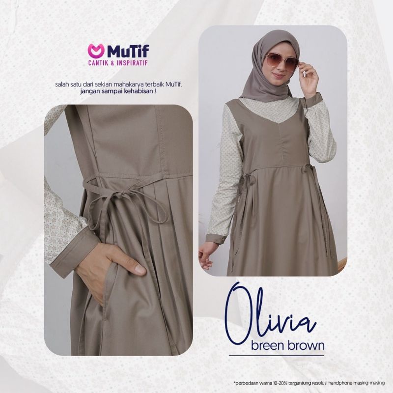 Gamis Olivia Breen Brown by Mutif #GamisMilo #GamisMutif #Gamissimple #gamismotifbunga #gamisgusui #