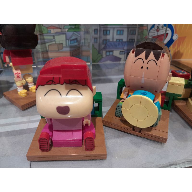 Keeppley ORI SALE 80% Mainan Lego Duplo Brick Block Crayon Shinchan Kazamakun Ramen Sushi Miniatur