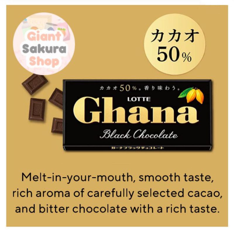 

Lotte Ghana Black Chocolate/ coklat Jepang / coklat impor