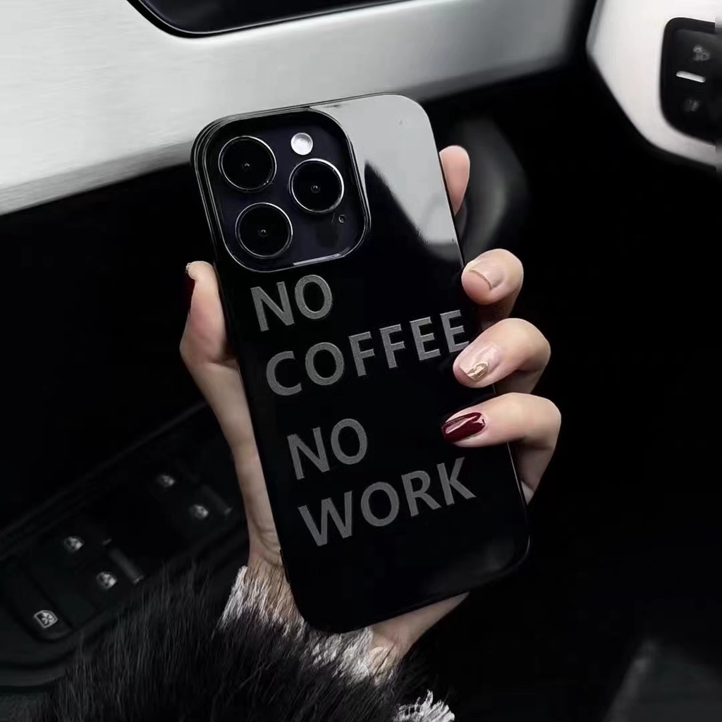 IPHONE Ins Kopi Inggris Cocok Untuk Iphone14 14pro 14plus 13 13mini 13pro 13prm iPhone12 7Plus 8Plus Xr XS 13 12mini Pro Max Empat Sudut Casing Ponsel Tahan Guncangan