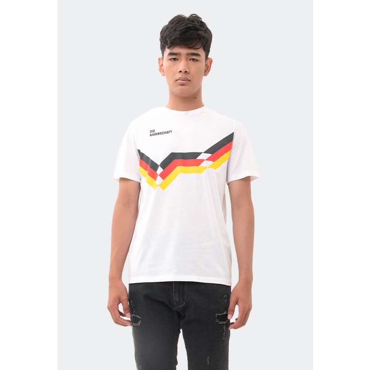 MANZONE Kaos Pria Lengan Pendek GERMANY - White