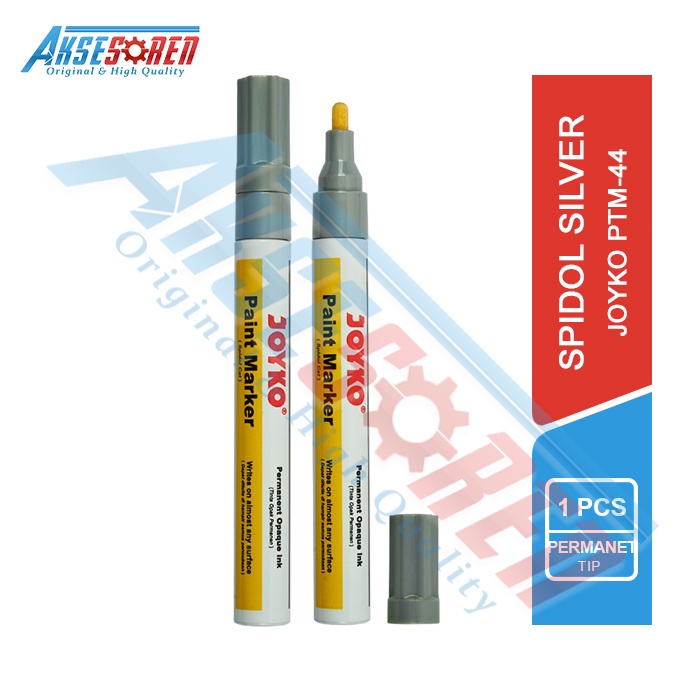 

Spidol Silver Round Tip Paint Joyko PTM-44 [Permanen/1 pcs] / Cat Papan Tulis White Whiteboard