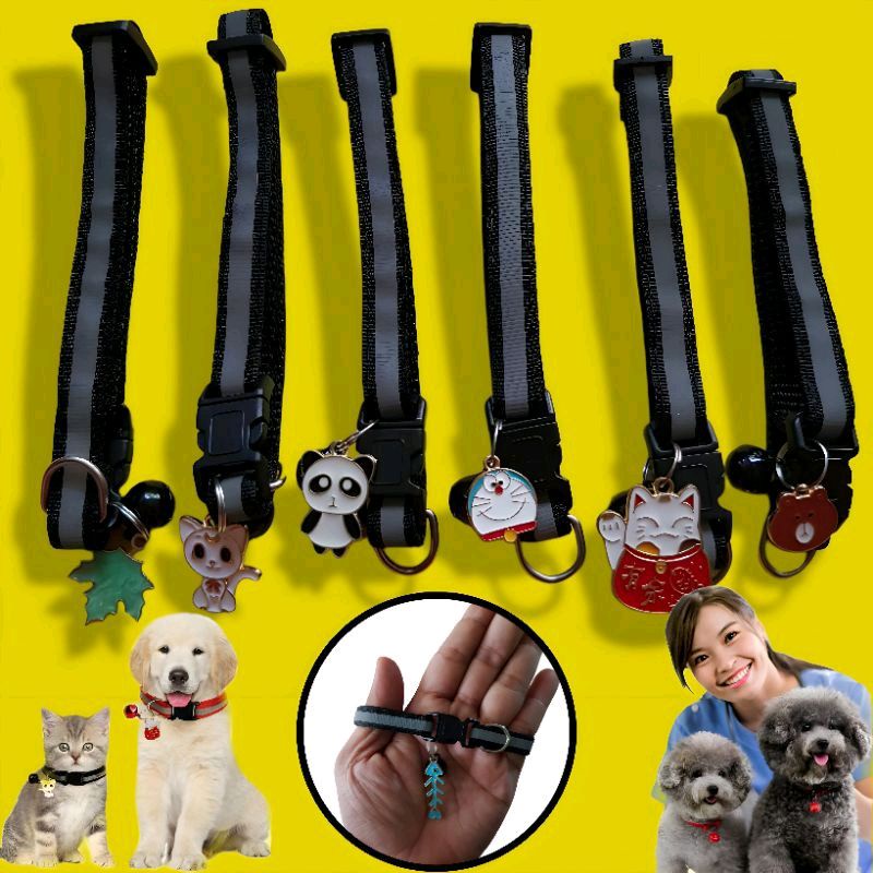 [ VIRAL ] KALUNG KUCING LIONTIN KARAKTER &amp; LONCENG BISA NYALA DALAM GELAP