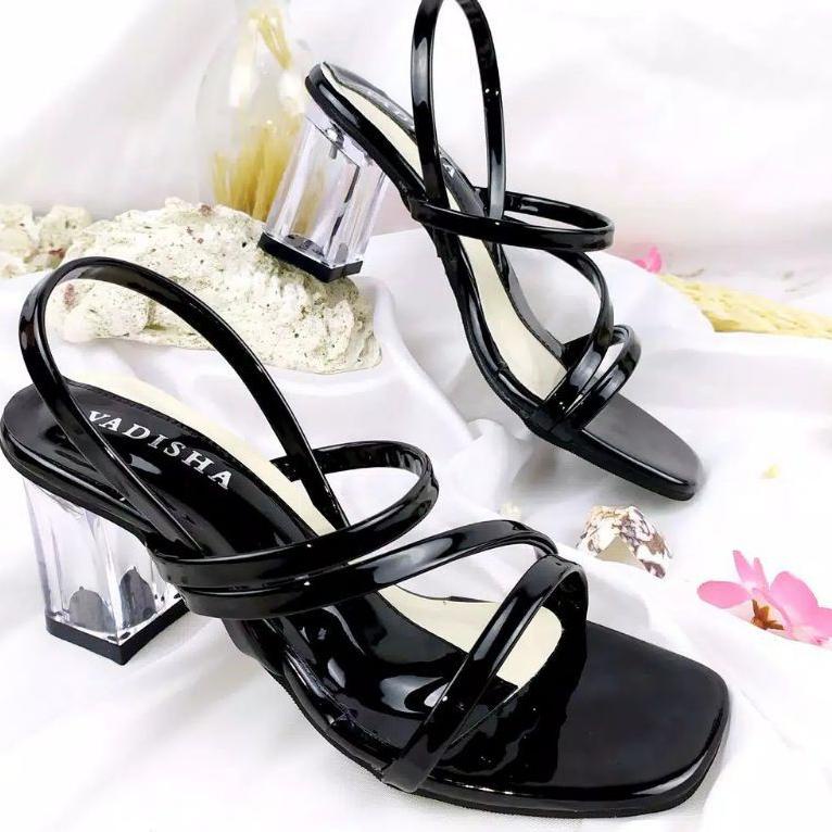 Special Price R9 Hh Heels Wanita Hak Tahu Premium Hak Kaca 7cm Queensha