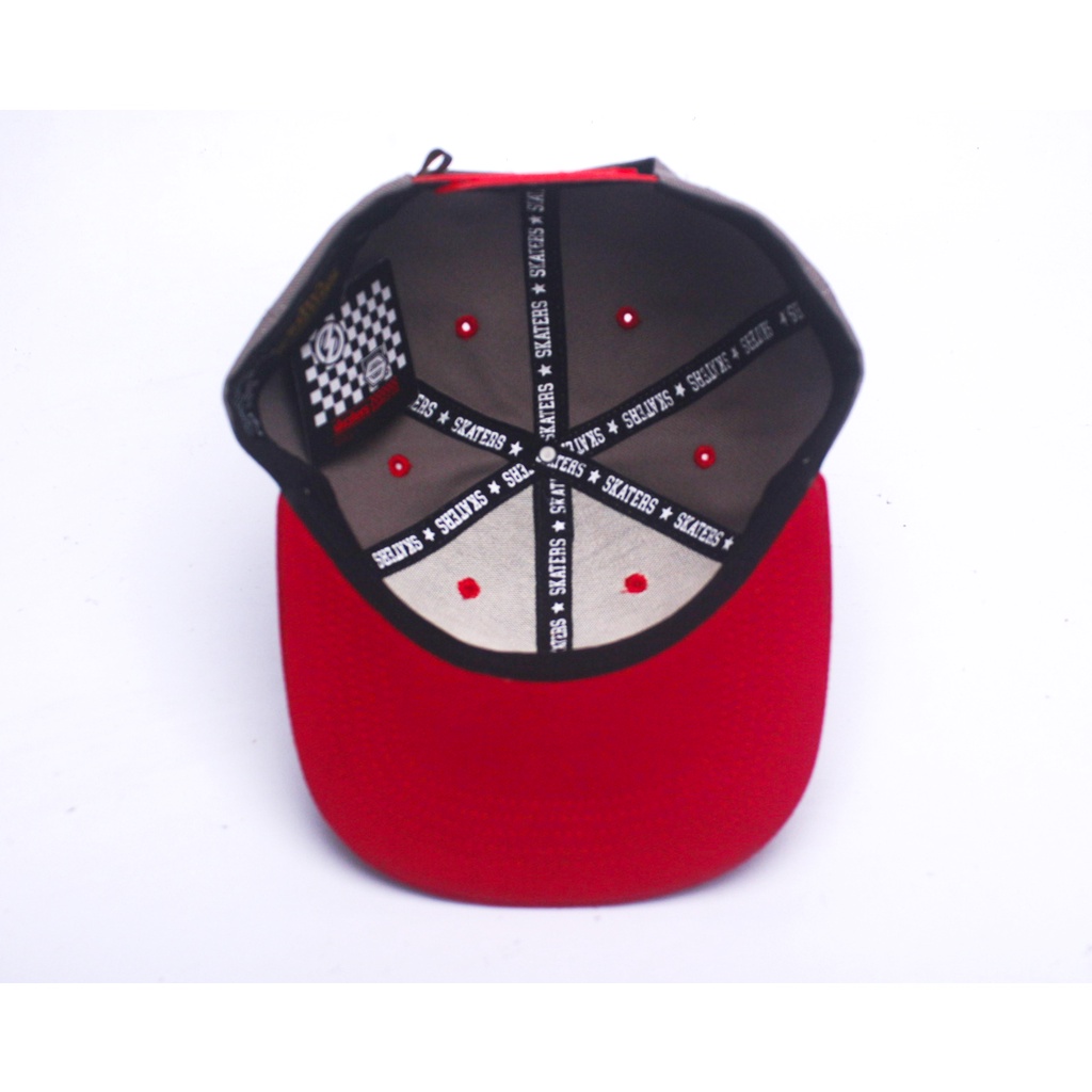 TOPI SNAPBACK SKATERS WB006  ABU MERAH