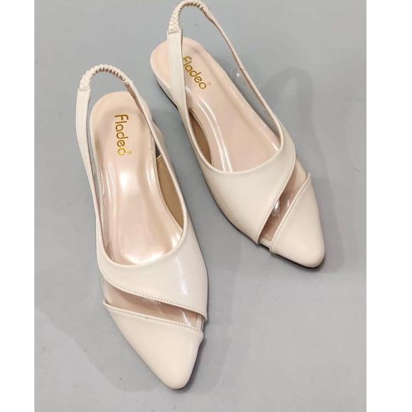 Stok Terbatas sandal wanita fladeo hak 3cm (mika tali belakang)