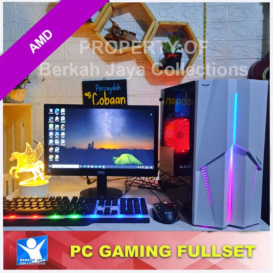 Komputer Gaming Armageddon AMD & Monitor 16 inc Fullset