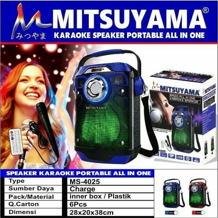 Speaker Karaoke Portable / Speaker All In One Mitsuyama MS-4025