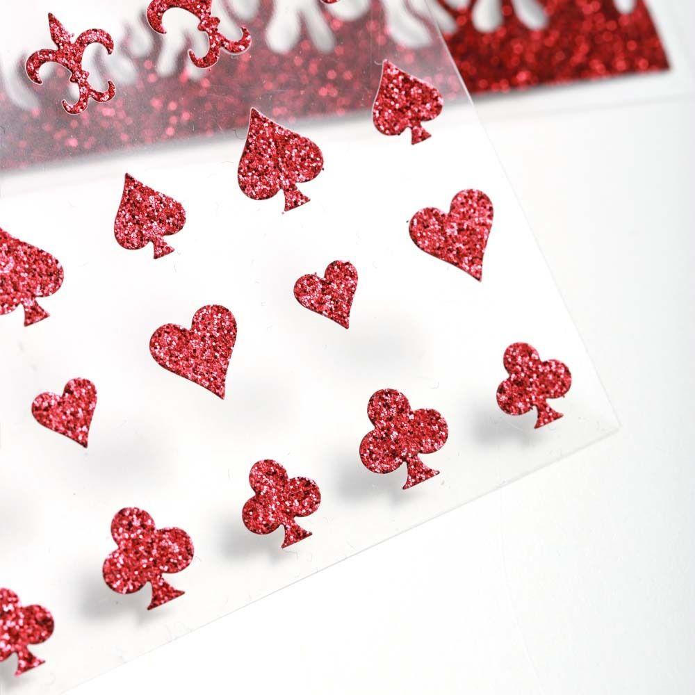 Mxbeauty Bunga Stiker Kuku Berkilau Glitter Perekat Diri Kupu-Kupu Ikatan Simpul Manikur Aksesoris Rose Nail Art Dekorasi