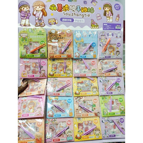 

Mainan Stiker karakter kartun Korea lucu/ Stiker Momo Korea isi 20pcs