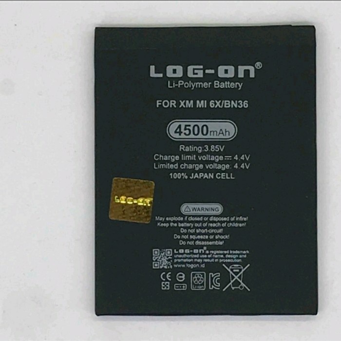 BATERAI BATRE MI6X MI 6X BN36 DOUBLE POWER LOG ON BN 36