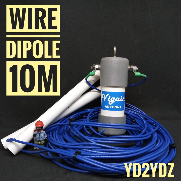 [ COD ] wire dipole antenna hf balun vigain antena bentang band 40m 80m 7mhz - 10m
