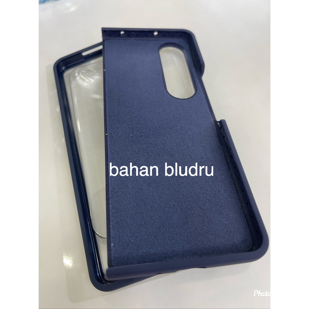 Case Premium Leather Bahan Bludru Plus Ring Anti Noda Samsung Z FLIP 3 4 Z FOLD 3 4